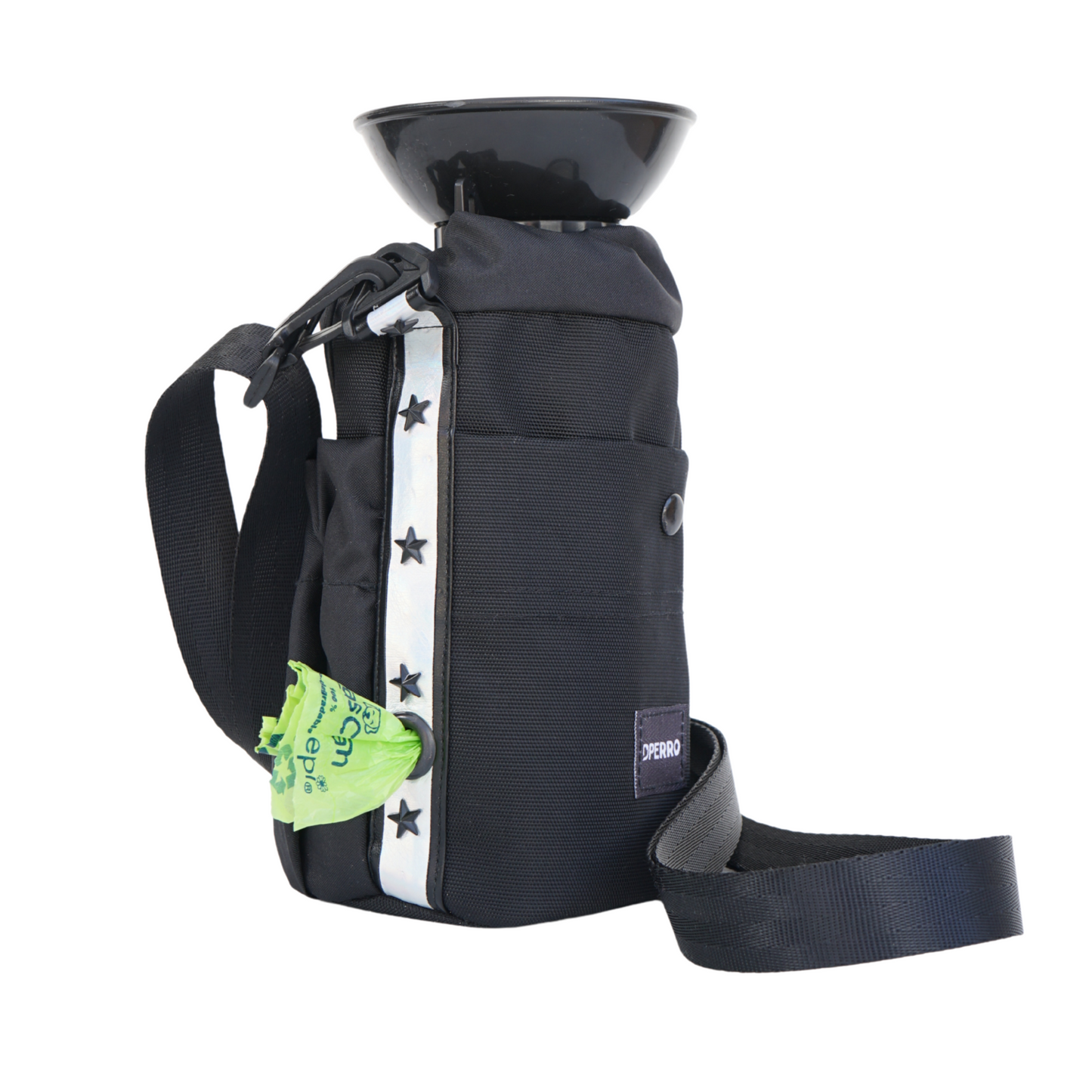 . Bolso de Paseo Negro con Estrellas