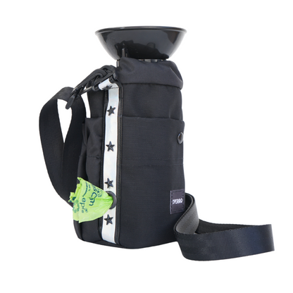 . Bolso de Paseo Negro con Estrellas