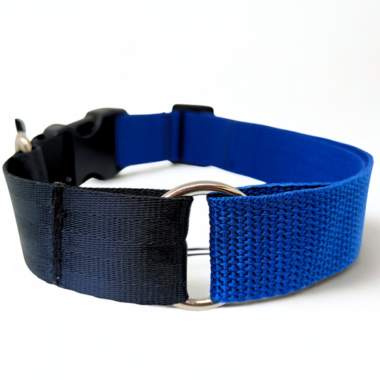 Collar Bicolor Azul/Negro Talla M