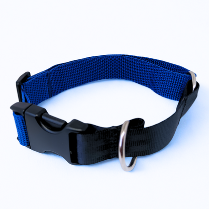 Collar Bicolor Azul/Negro Talla M