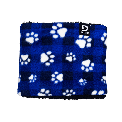 Cuello de perro Sherpa Polar Escoses Patitas Azul Talla M