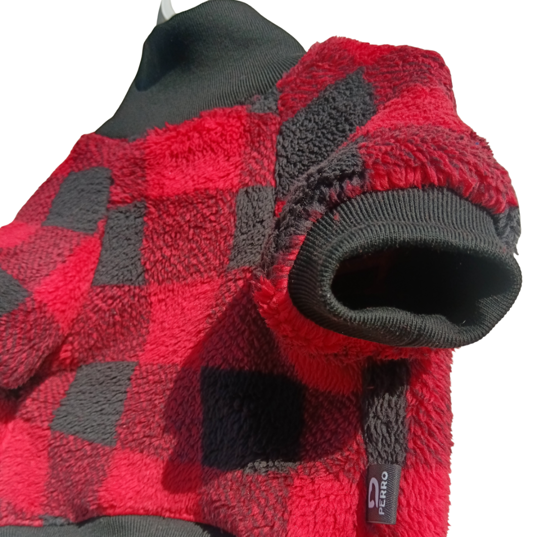 Poleron de Sherpa Escoses Rojo Talla L