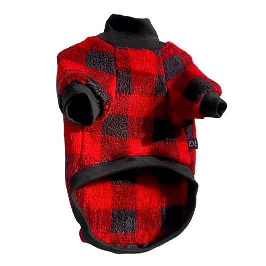 Poleron de Sherpa Escoses Rojo Talla L